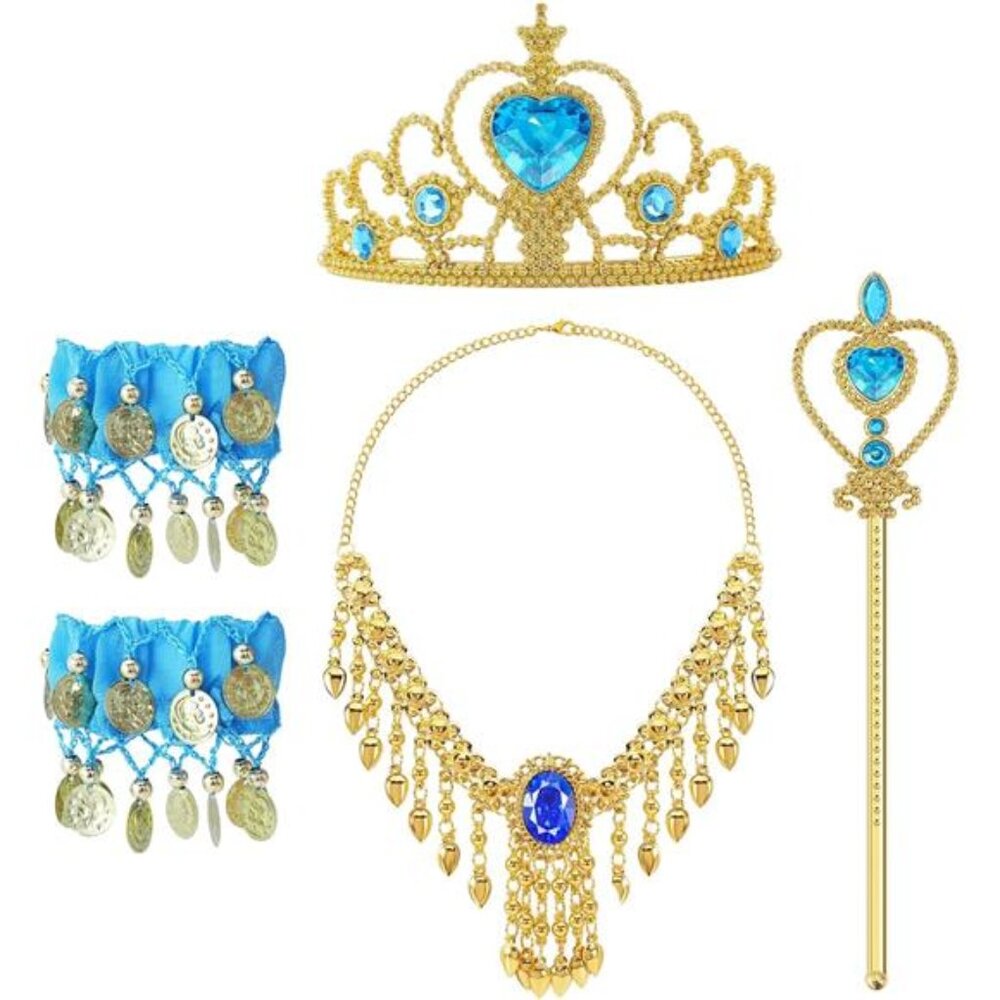 5pcs Girls Princess Costume Accessories Set Toddler Kids Princess Dress Up